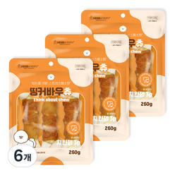 헤세드요셉트레이딩 강아지 띵커바우츄 치킨껌 260g x 3p, 6개, 닭