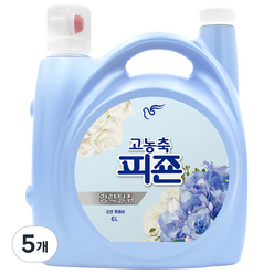 고농축 피죤 강력탈취 오리지널 오션후레쉬 섬유유연제, 6L, 5개