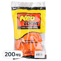 네오룬스 30 cm 라운드풍선, 펄 오렌지, 200개입