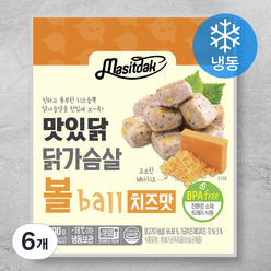 맛있닭 닭가슴살 볼 치즈맛 (냉동), 100g, 6개