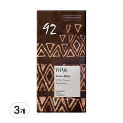 비바니 유기농 다크 92% 초콜릿, 3개, 80g