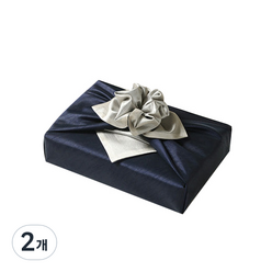 통샵 예단 선물 큰보자기 대형 130 x 130 cm, 딥네이비 + 아이보리, 2개