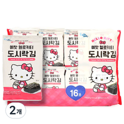 예맛 헬로키티 도시락김 16p, 64g, 2개