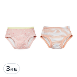 여아용 배변훈련팬티 2종 세트, 엘리(오렌지, 소프트핑크), 3세트