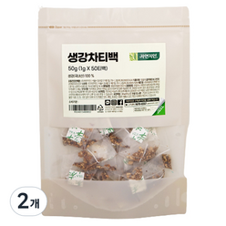 자연지인 생강차 티백, 50g, 50개입, 2개