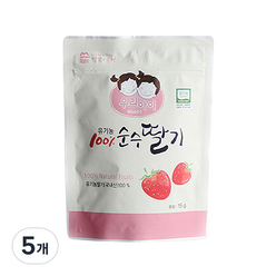 맛있는풍경 유기농 100% 순수딸기 15g, 5개