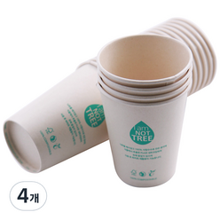 PLA 코팅 사탕수수 종이컵 360ml, 25개입, 4개