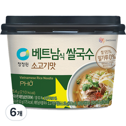 대상 청정원 베트남식 쌀국수 소고기맛, 75.4g, 6개