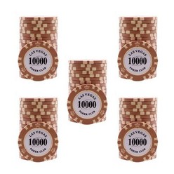 국제규격 경기용 숫자 카지노칩 100p 세트 데칼크레이, 랜덤발송(숫자 10000)