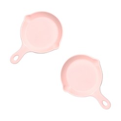 칠린 원형 프라이팬 접시 2p, 핑크, 2개