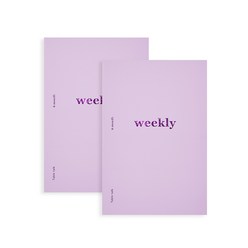 안테나샵 BETTER TOGETHER 6개월 만년형 위클리 플래너 A5 2p, Lavender purple