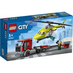 레고 시티 구조 헬리콥터 수송트럭 60343 혼합색상