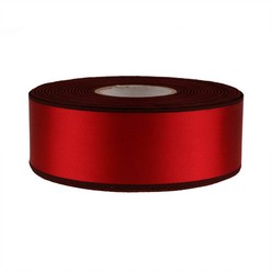 리본팩토리 색선주자 리본끈 40mm, 5. 빨강색/밤선, 36m
