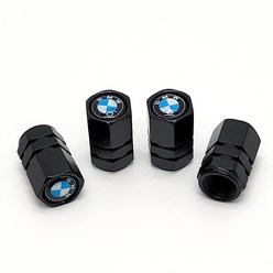 타이어 밸브 에어캡 마개 BMW 블랙, 4개