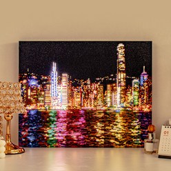 아트조이 DIY LED 캔버스형 보석십자수 40 x 50 cm, 100만불 야경, 1개