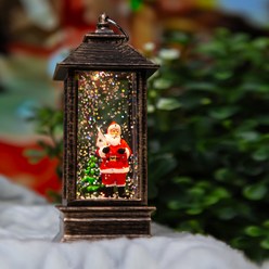 레토 크리스마스 스노우볼 LED 무드등, 산타클로스
