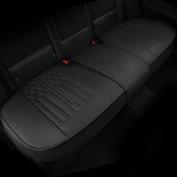 리버폭스 시트커버 이염방지 타공 차량용 가죽 방석 뒷좌석, 블랙, 1개