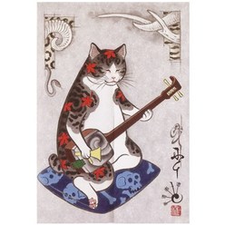 마켓A 이자카야 일본 고양이 다용도 절개형 하프 커튼