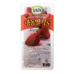 우양 20프로 가당 딸기 슬라이스 1kg, 1팩