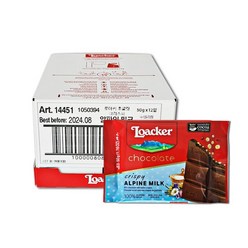 로아커 초콜릿 크리스피 알파인 밀크 50g x12개, 12개