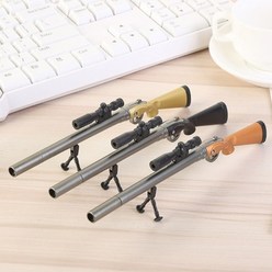 스나이퍼 저격총 밀리터리 게임 kar98k 총 모양 파란색 펜(랜덤발송), 단품