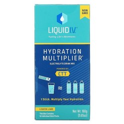 Liquid I.V. Hydration Multiplier 전해질 드링크 믹스 레몬 라임 개별포장 스틱 10개 개당 16g0.56oz, 30개, 160g