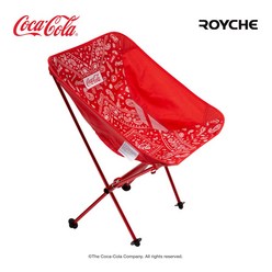 로이체 코카콜라 경량 로우체어 캠핑 접이식 의자 + 전용파우치 세트, 레드, 1세트