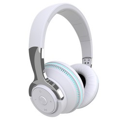 ikasus 무선 헤드셋 게임 헤드셋 블루투스 5.1 RGB LED ENC 조용한 헤드셋 마이크, 하얀, 하얀