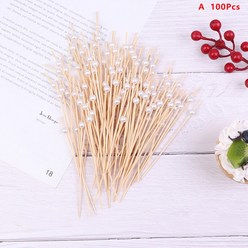 100pcs 12cm 하트 모양 대나무 꼬치 뷔페 컵케익 과일 포크 파티 디저트 샐러드 스틱 꼬치 웨딩 장식에 적합, ㅏ, 하나