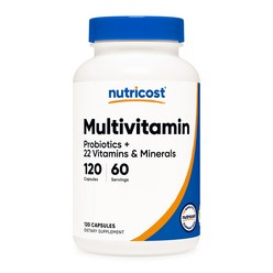 뉴트리코스트 멀티비타민 1360mg 120캡슐 1서빙 1360mg 60회분 Multivitamin Capsules [120 CAPS], 120정, 1개