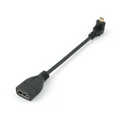 HDMI to MICRO HDMI 꺽임 젠더 NA483, 1개