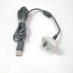 Xbox 360 게임 패드 무선 리모컨 용 충전 케이블 1.8m USB 어댑터 충전기 교체, [01] Black, 01 Black