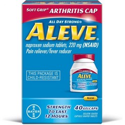 Aleve Soft Grip Arthritis Cap Gelcaps Naproxen Sodium 220 mg (NSAID) Pain Reliever/Fever Reducer #1