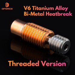Trianglelab V6 티타늄 합금 HOTEND 히터 블록 용 Bi-Metal Heatbreak Prusa i3 MK3 브레이크 1.75MM 필라, 01 Threaded version_01 1PC