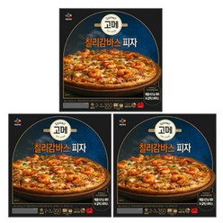 CJ 고메 칠리감바스 피자 350G, 3개