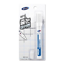 화장실 줄눈이시공 타일줄눈마카 타일사이 마커 보수 펜 백색 10ml 브이텍, 1개