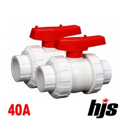 HJS PVC 산업용 트루 유니온 볼밸브 40A (유니언 40mm), 1개