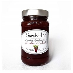Sarabeth's 사라베스 딸기 루바브 과일잼 510g Fruit Spread Strawberry Rhubarb, 1개