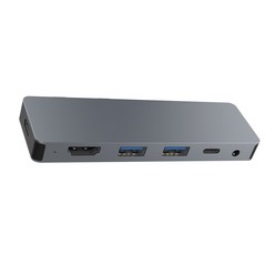 서피스 프로 X 9/8 소형 도킹 스테이션 허브 10Gbps 데이터 전송 4K 60Hz HDMI 호환 USB3.0, 한개옵션0