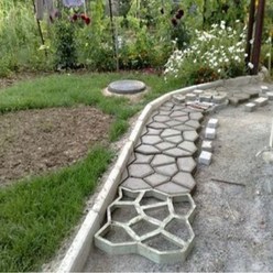 보도블럭틀 시멘트틀 노면틀 디딤석 정원꾸미기 묶음, 50-50-4cm 2ea