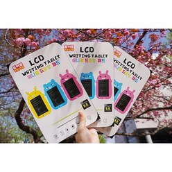 LCD 8.5인치 귀여운동물 전자 노트 패드 전자스케치북, 2_분홍토끼