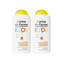 프랑스 코린드팜 키즈 샴푸 워시 어린이 살구향 유아 향이 좋은 올인원 샤워젤, 2개, 300ml