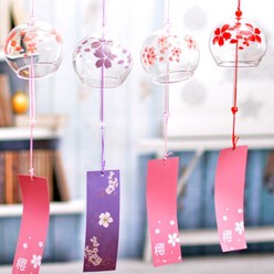 청아한 맑은 소리 일본 현관 투명 후우링, 4-후우링-퍼플벚꽃
