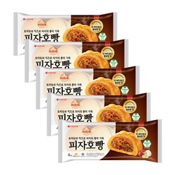 기린 피자호빵 겨울간식 4개입, 5봉, 372g