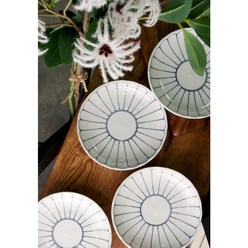 [사라반] 물망초 꽃모양 접시 16cm, 물망초접시