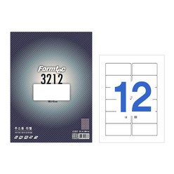 [한국폼텍] 레이져/잉크젯 라벨LS3212_12칸, 100매, 12칸