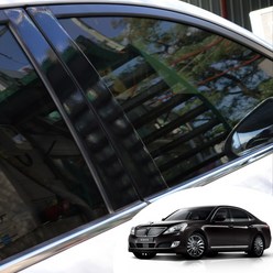 신형 에쿠스 B/C필러 포스트 마스크 데칼 스티커 자동차 기둥 몰딩 랩핑 시트지, 카본 블랙
