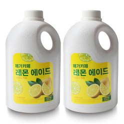 메가카페 레몬 에이드 1.85kg/1.5L 2개세트, 2개, 1.5L