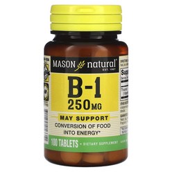 Mason Natural 비타민B1 250mg 100정, 2병