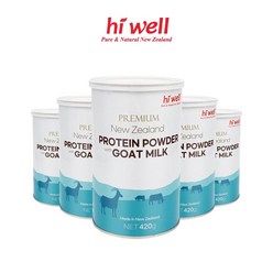 [5통 세트] 하이웰 프리미엄 뉴질랜드 산양유 단백질 파우더 420g, 5개